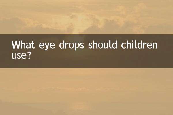 Que colírios as crianças devem usar?