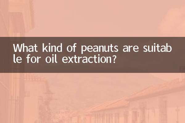 Welche Erdnüsse eignen sich zur Ölgewinnung?