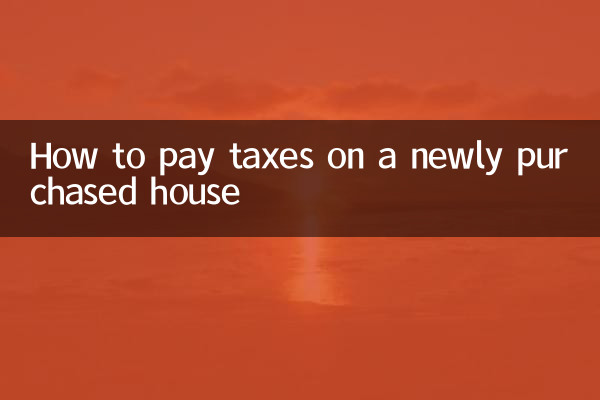How to pay taxes on a newly purchased house