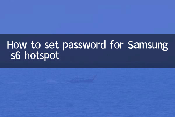 Cómo configurar la contraseña para el punto de acceso Samsung s6