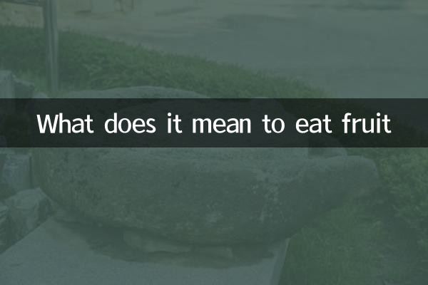 과일을 먹는다는 것은 무엇을 의미합니까?