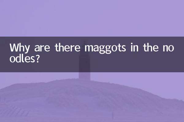 ¿Por qué hay gusanos en los fideos?