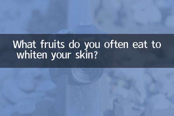 ¿Qué frutas comes habitualmente para blanquear tu piel?