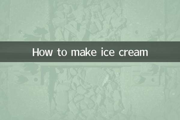 How to make ice cream