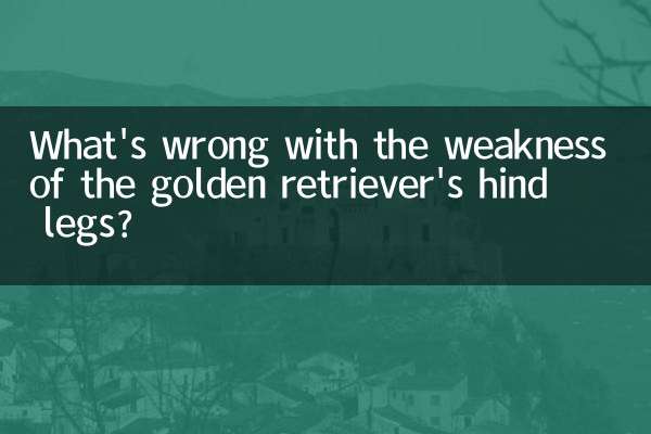 گولڈن ریٹریور کی پچھلی ٹانگوں کی کمزوری میں کیا حرج ہے؟