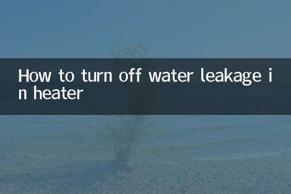 हीटर में पानी का रिसाव कैसे बंद करें?