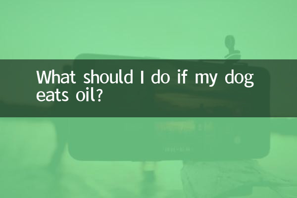 O que devo fazer se meu cachorro comer óleo?