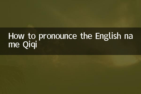 Come pronunciare il nome inglese Qiqi