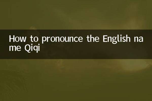 Come pronunciare il nome inglese Qiqi
