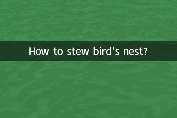 Comment mijoter un nid d'oiseau ?