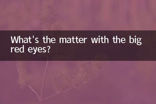 大眼角红是怎么回事