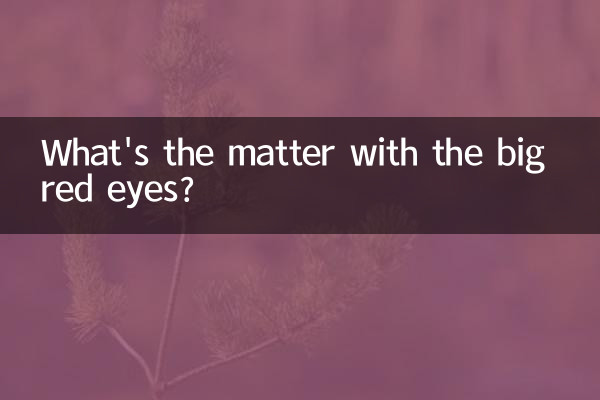 Quel est le problème avec ces grands yeux rouges ?