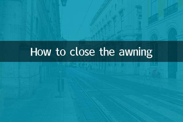 Cómo cerrar el toldo