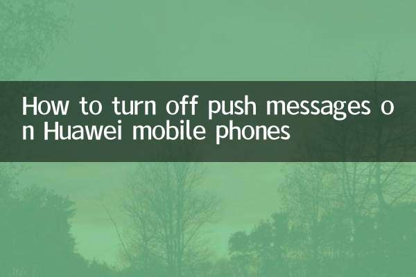 Huawei 휴대폰에서 푸시 메시지를 끄는 방법