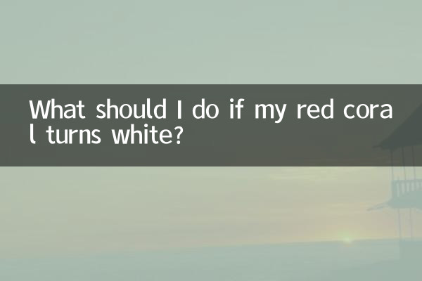 यदि मेरा लाल मूंगा सफेद हो जाए तो मुझे क्या करना चाहिए?