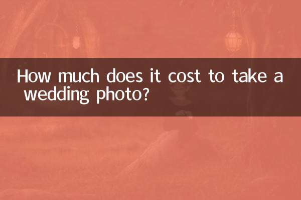 How much does it cost to take a wedding photo?