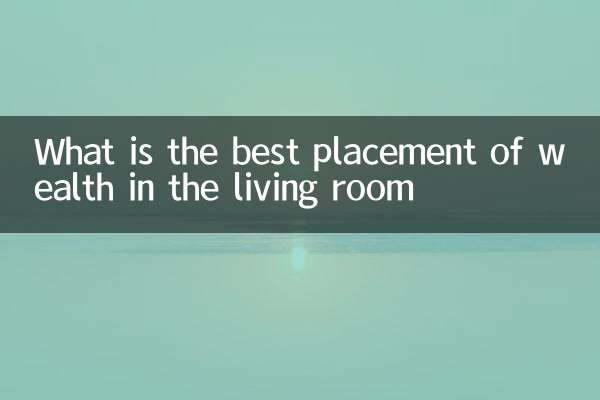 What is the best placement of wealth in the living room