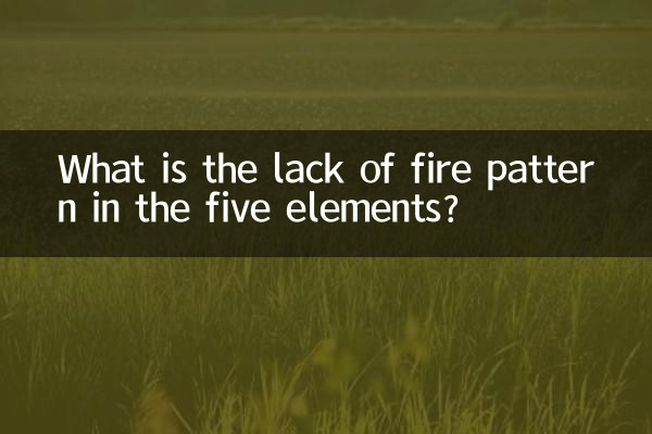 What is the lack of fire pattern in the five elements?
