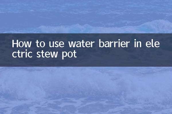 How to use water barrier in electric stew pot