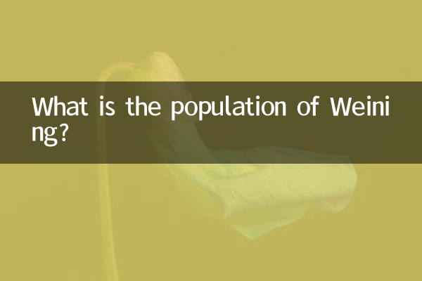 Qual è la popolazione di Weining?