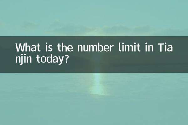What is the number limit in Tianjin today?