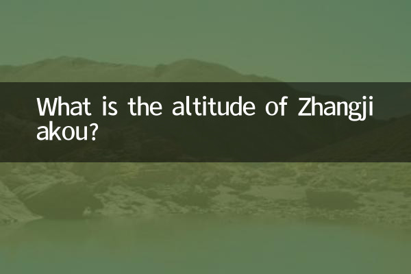 ¿Cuál es la altitud de Zhangjiakou?