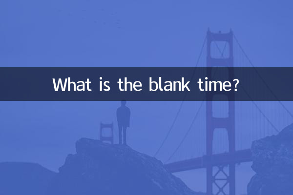 ¿Qué es el tiempo en blanco?