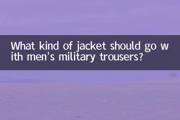 Welche Art von Jacke passt zu einer Herren-Militärhose?