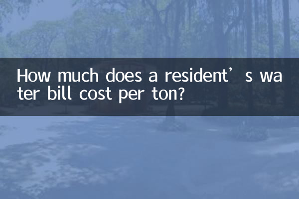 居民水费多少钱一吨