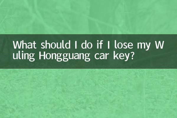 अगर मैं अपनी वूलिंग होंगगुआंग कार की चाबी खो दूं तो मुझे क्या करना चाहिए?