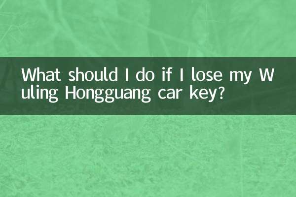 अगर मैं अपनी वूलिंग होंगगुआंग कार की चाबी खो दूं तो मुझे क्या करना चाहिए?