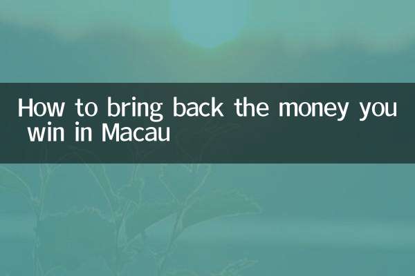 マカオで勝ったお金を持ち帰る方法