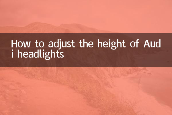 So stellen Sie die Höhe der Audi-Scheinwerfer ein