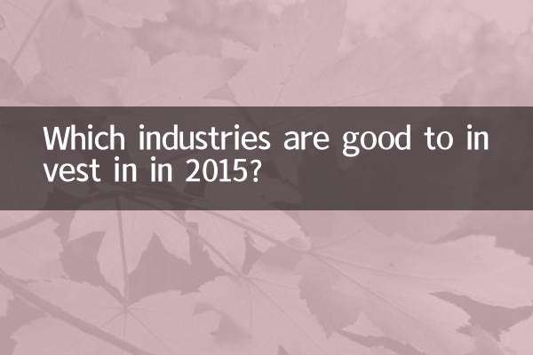 Which industries are good to invest in in 2015?