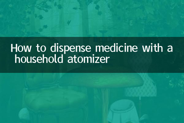 家庭用アトマイザーを使った薬の出し方