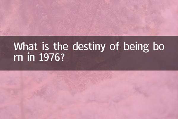 Quel est le destin d’être né en 1976 ?