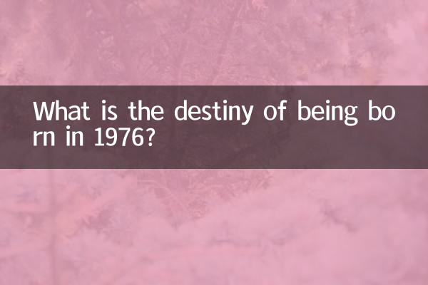 Quel est le destin d’être né en 1976 ?