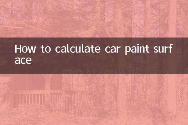 怎麼算汽車油漆面
