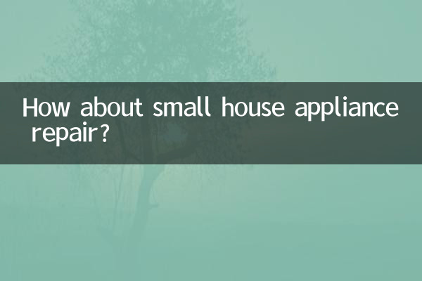 소형 가전제품 수리는 어떻습니까?