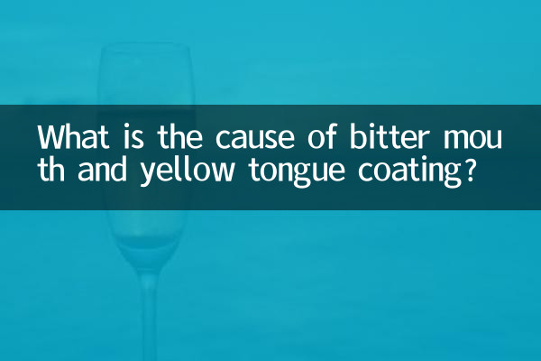 What is the cause of bitter mouth and yellow tongue coating?