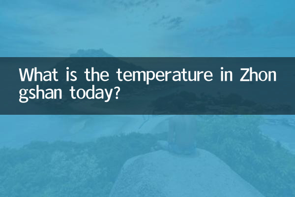 आज झोंगशान में तापमान क्या है?
