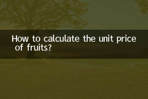 ¿Cómo calcular el precio unitario de las frutas?