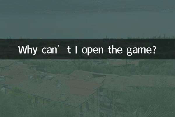 Why can’t I open the game?
