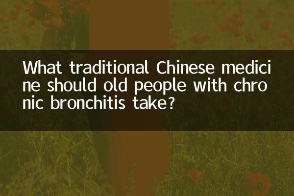 ¿Qué medicina tradicional china deben tomar las personas mayores con bronquitis crónica?