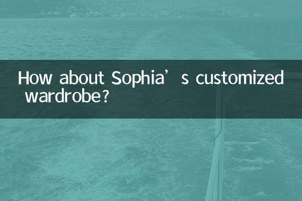 Et la garde-robe personnalisée de Sophia ?