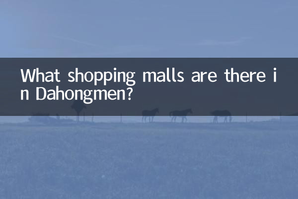 What shopping malls are there in Dahongmen?