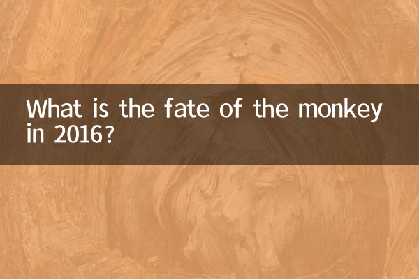 What is the fate of the monkey in 2016?
