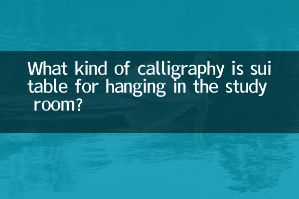 ¿Qué tipo de caligrafía es adecuada para colgar en la sala de estudio?