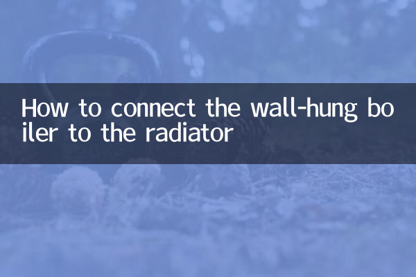 How to connect the wall-hung boiler to the radiator