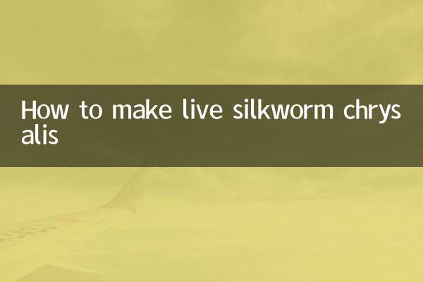 Wie man lebende Seidenraupenpuppen herstellt